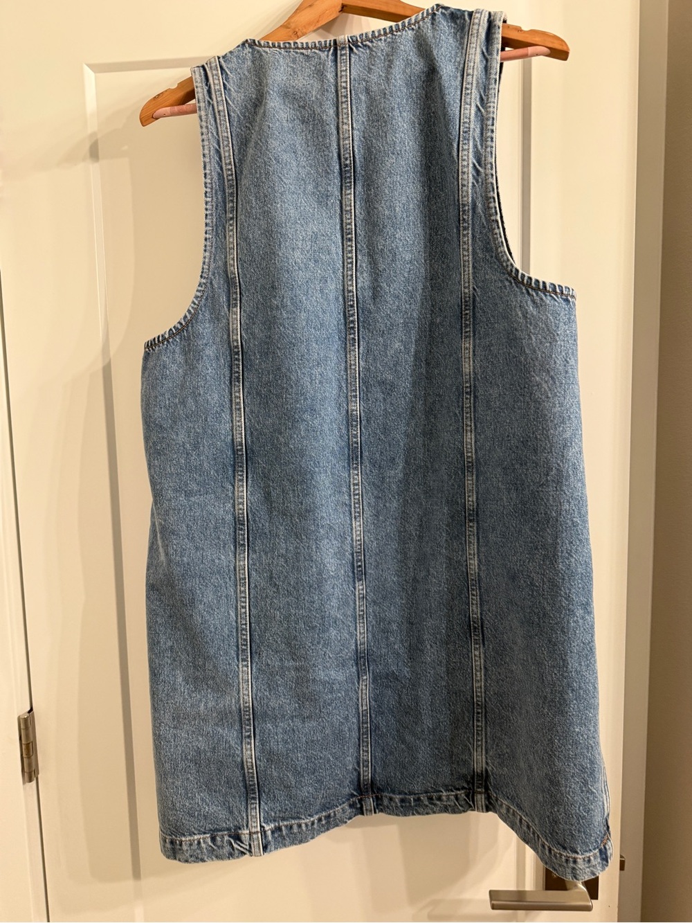 ME+EM Light Blue Denim Pinafore Dress - Picture 14 of 15